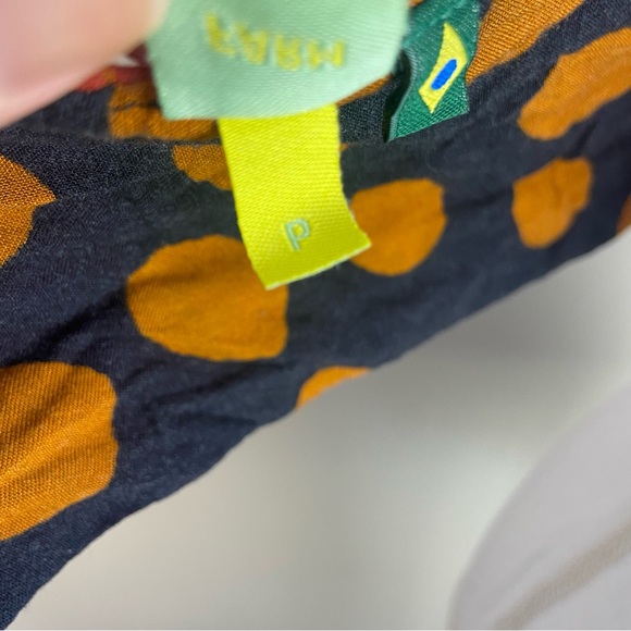 Farm Rio Strawberry Crop Top Tie Back P - Picture 5 of 6